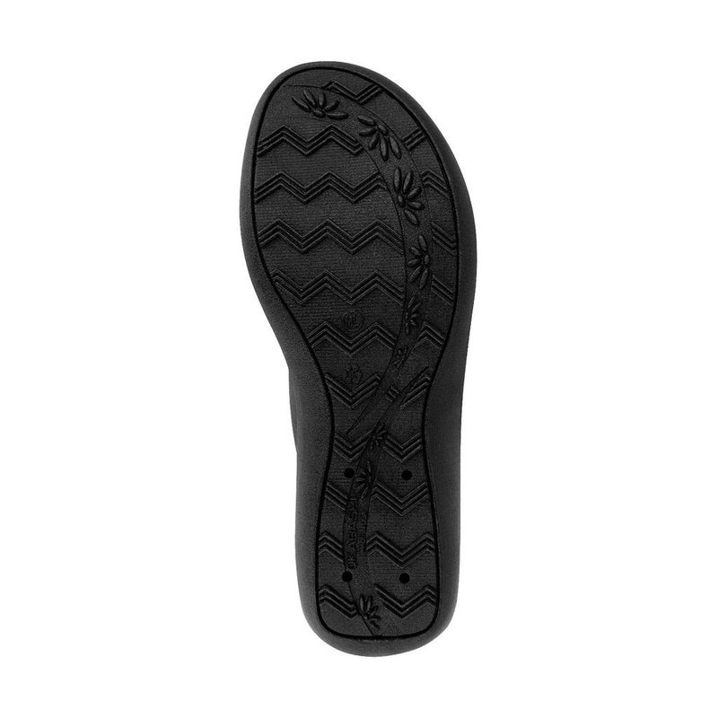 OKABASHI Women's Splash Sustainable Wedge Flip Flop Sandals Black - Image 3